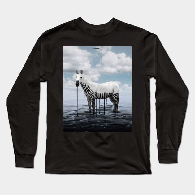 Melting zebra Long Sleeve T-Shirt by sidomatic